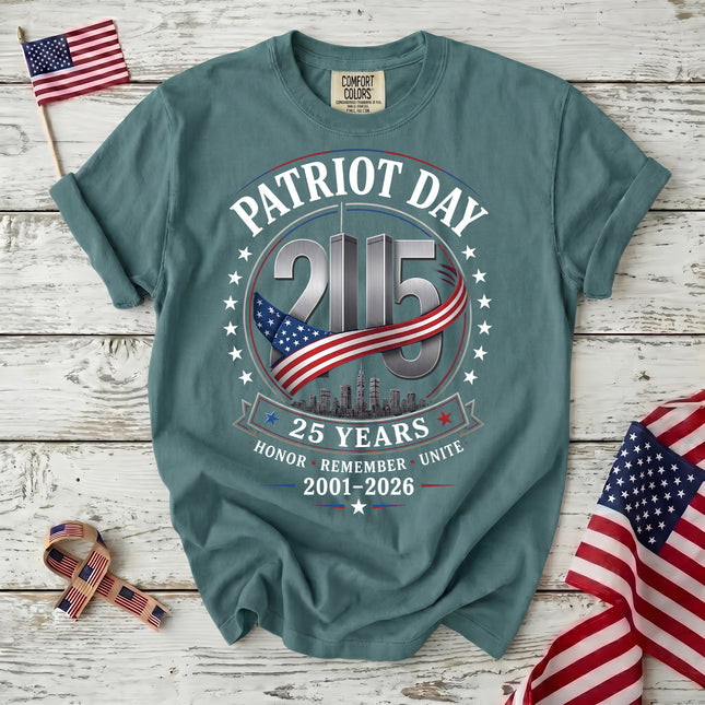 Comfort Colors 25th Anniversary Patriot Day 911 Honor Remember Unite T-Shirt