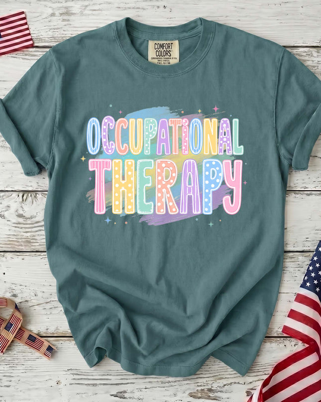Comfort Colors Occupational Therapy Colorful Pastel Therapist Gift T-Shirt