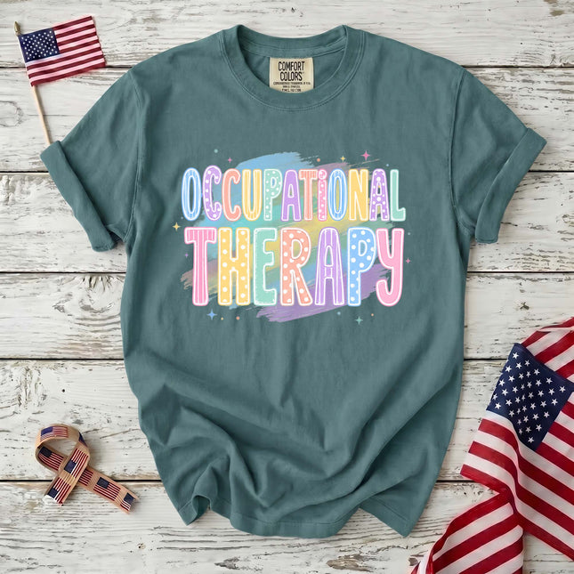 Comfort Colors Occupational Therapy Colorful Pastel Therapist Gift T-Shirt