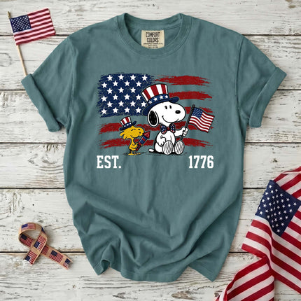 Comfort Colors EST 1776 250th Anniversary USA Uncle Sam Dog T-Shirt