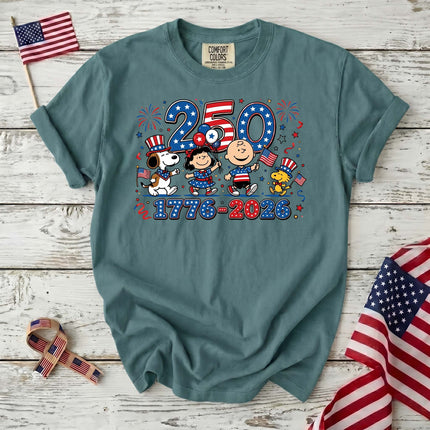 Comfort Colors 250 Years 1776-2026 Patriotic Fireworks Friends T-Shirt