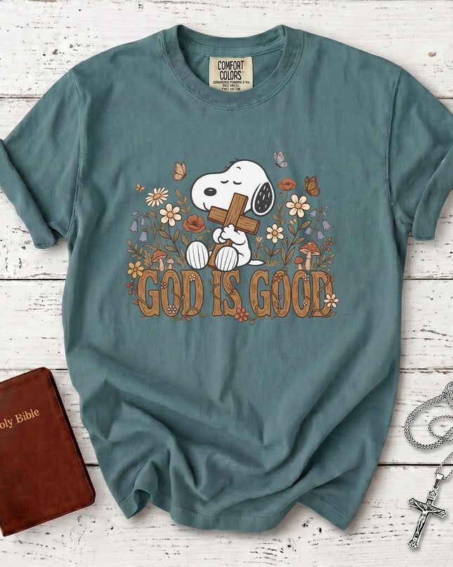 Comfort Colors Minimalist Woodland God Is Good T-Shirt