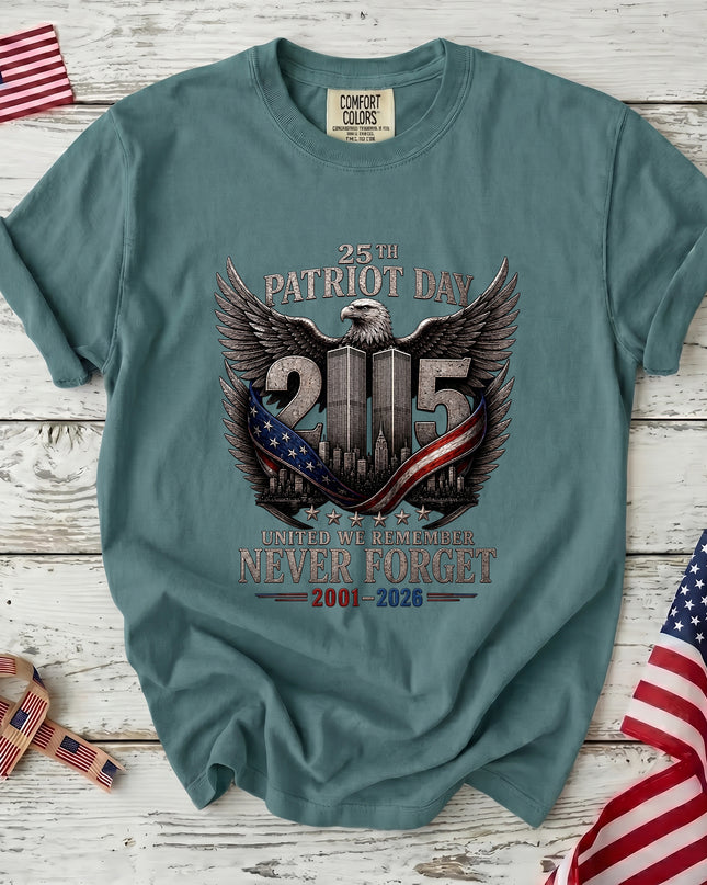 Comfort Colors 25th Anniversary Patriot Day 911 United We Remember Eagle T-Shirt