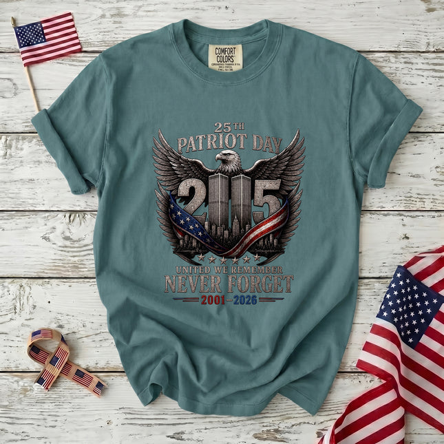 Comfort Colors 25th Anniversary Patriot Day 911 United We Remember Eagle T-Shirt