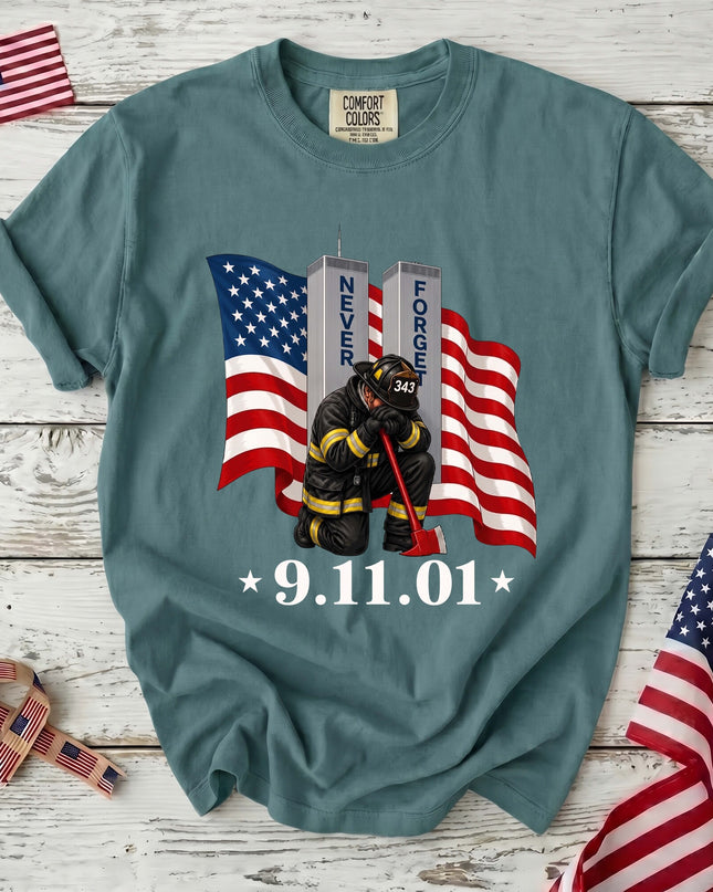 Comfort Colors 25th Anniversary Patriot Day 911 Firefighter Memorial T-Shirt