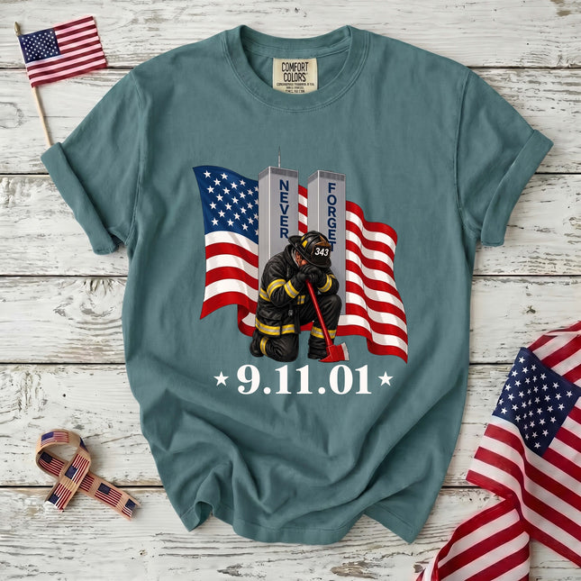 Comfort Colors 25th Anniversary Patriot Day 911 Firefighter Memorial T-Shirt