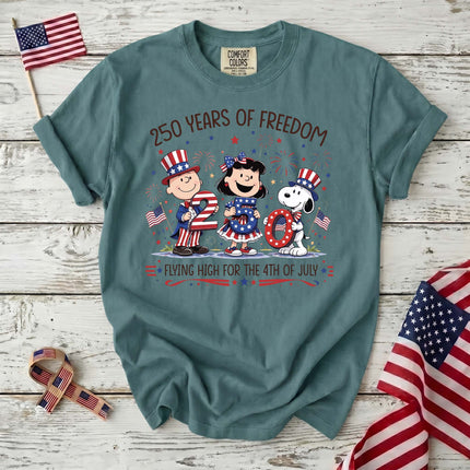 Comfort Colors 250 Years Of Freedom Flying High Patriotic Friends T-Shirt