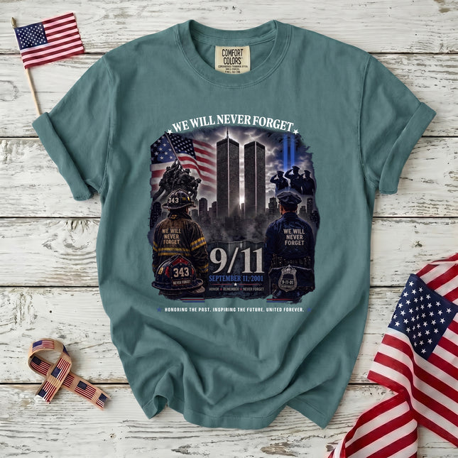 Comfort Colors 25th Anniversary Patriot Day 911 First Responder Memorial T-Shirt