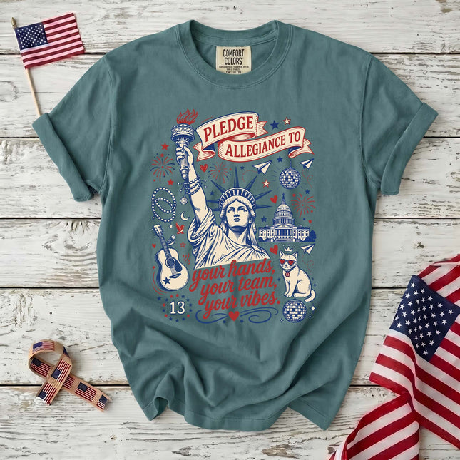 Comfort Colors Liberty of Freedom Patriotic Pledge of Allegiance American T-Shirt