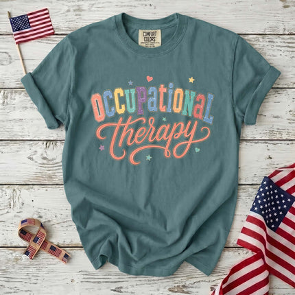 Comfort Colors Occupational Therapy Retro Collegiate Therapist Gift T-Shirt