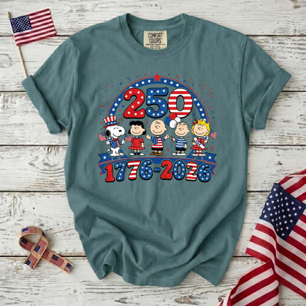 Comfort Colors 1776-2026 250 Years Patriotic Friends Parade T-Shirt