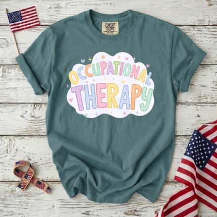 Comfort Colors Occupational Therapy Pastel Retro Therapist Gift T-Shirt