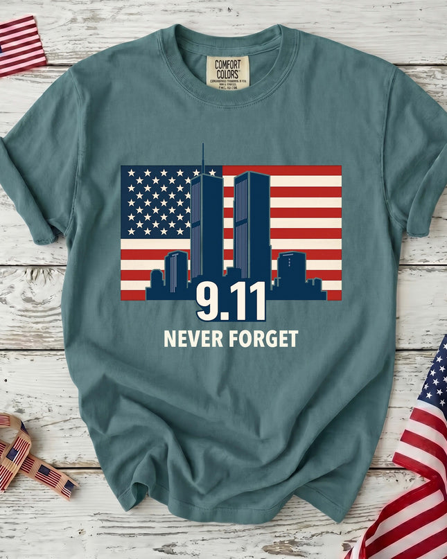 Comfort Colors 25th Anniversary Patriot Day 911 Never Forget Tribute T-Shirt