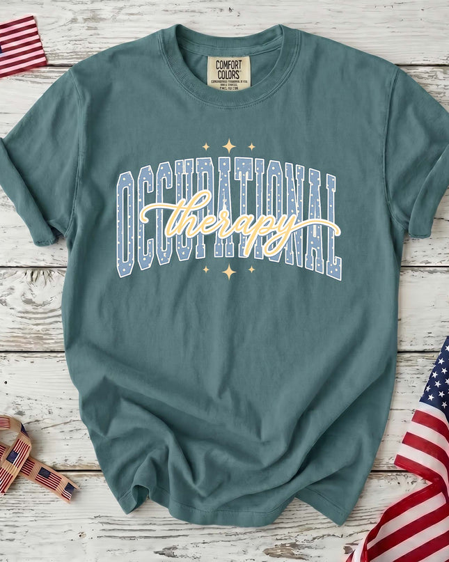 Comfort Colors Occupational Therapy Retro Collegiate Therapist Gift T-Shirt