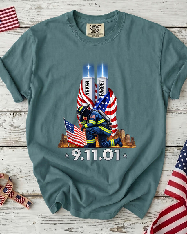 Comfort Colors 25th Anniversary Patriot Day 911 Firefighter Memorial T-Shirt