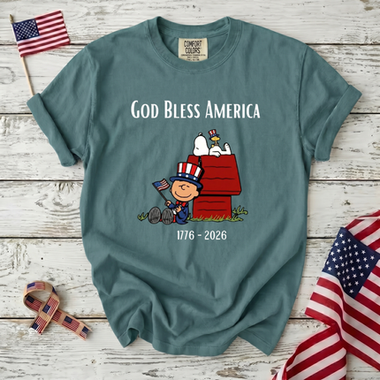 Comfort Colors God Bless America 1776 2026 T-Shirt