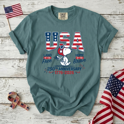 Comfort Colors USA Land Of The Free America 250 T-Shirt