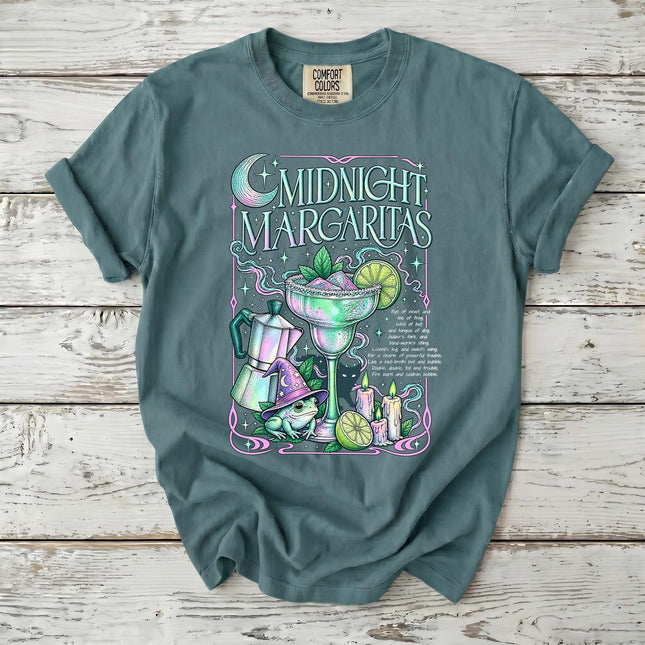 Comfort Colors Midnight Margaritas Witch Shirt Spooky Cocktail Halloween T-Shirt