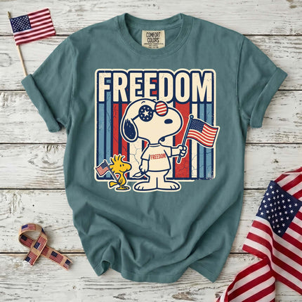 Comfort Colors 250th Anniversary USA Retro Freedom Dog T-Shirt