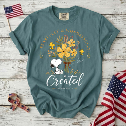 Comfort Colors Fearfully and Wonderfully Created Psalm 139:14 T-Shirt