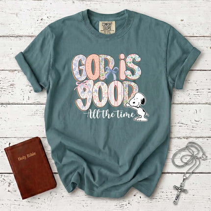 Comfort Colors God Is Good All The Time Snoopy T-Shirt
