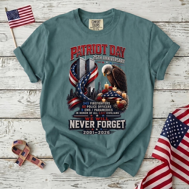 Comfort Colors 25th Anniversary Patriot Day 911 Eagle Memorial T-Shirt