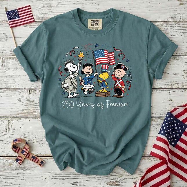 Comfort Colors 250 Years Of Freedom Patriotic Historical Costumes T-Shirt