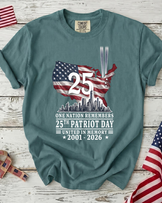 Comfort Colors 25th Anniversary Patriot Day 911 Memorial Tribute T-Shirt