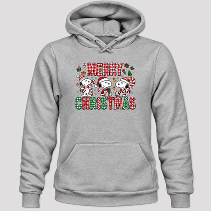 Merry Christmas Plaid Candy Cane Holiday Hoodie