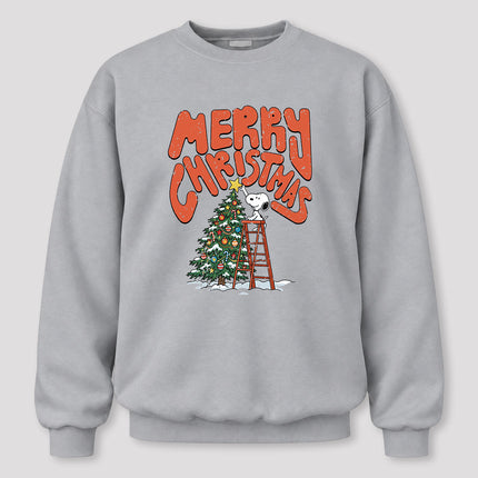 Merry Christmas Tree Decorating Retro Holiday Sweatshirt