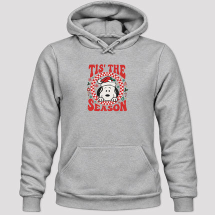 Tis The Season Christmas Retro Checkered Santa Hat Hoodie