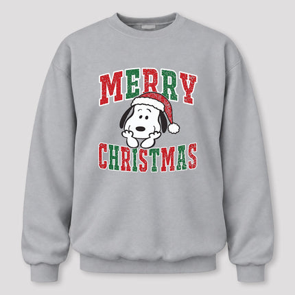 Merry Christmas Vintage Distressed Santa Hat Sweatshirt