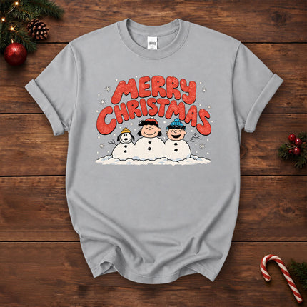 Merry Christmas Retro Snowy Winter Graphic T-Shirt
