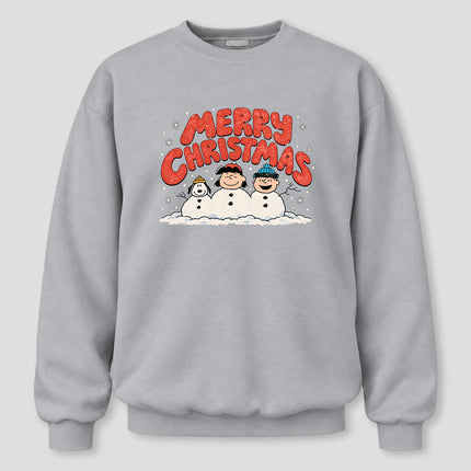 Merry Christmas Retro Snowmen Winter Graphic Sweatshirt
