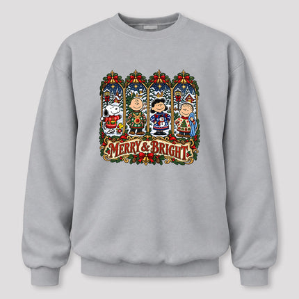 Merry and Bright Christmas Winter Village Sweatshirt