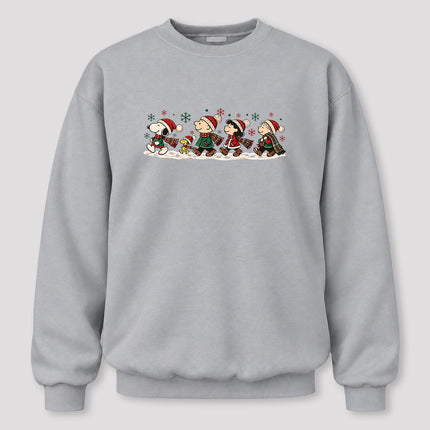 Christmas Winter Walk Snowflakes Plaid Scarves Sweatshirt