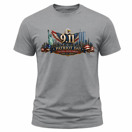 9/11 Patriot Day Never Forget American Eagle September 11 Memorial T-Shirt
