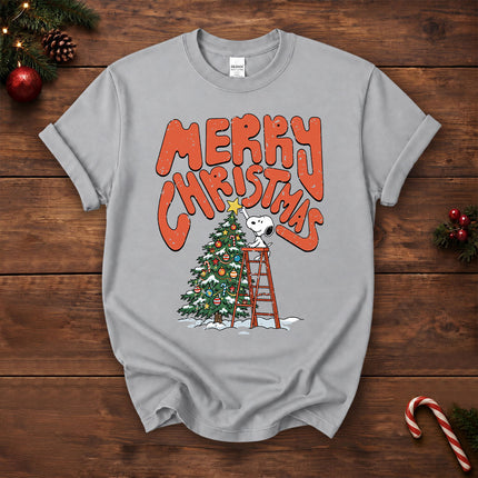 Merry Christmas Tree Decorating Retro Holiday T-Shirt