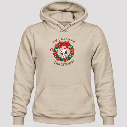 Christmas Wreath Are U All Set for Christmas Hoodie