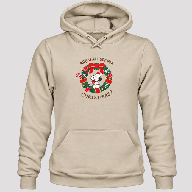 Christmas Wreath Are U All Set for Christmas Hoodie