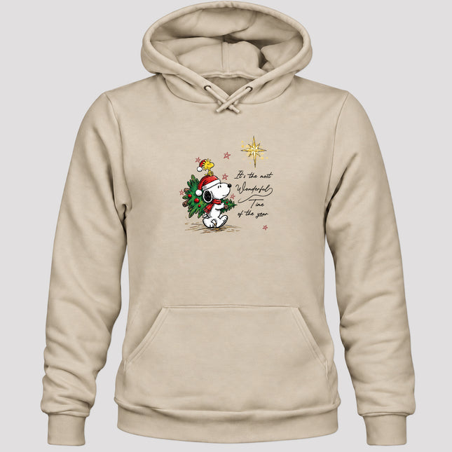Most Wonderful Time Christmas Tree Golden Star Hoodie