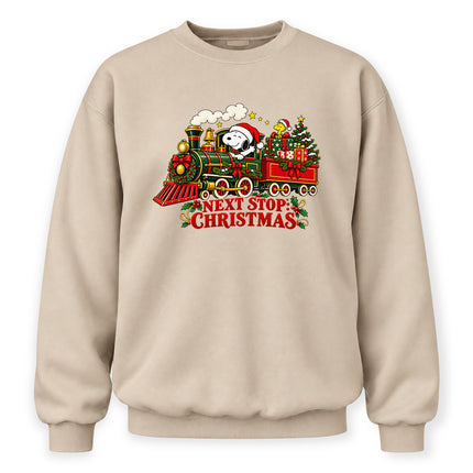 Next Stop Christmas Train Vintage Holiday Gifts Sweatshirt
