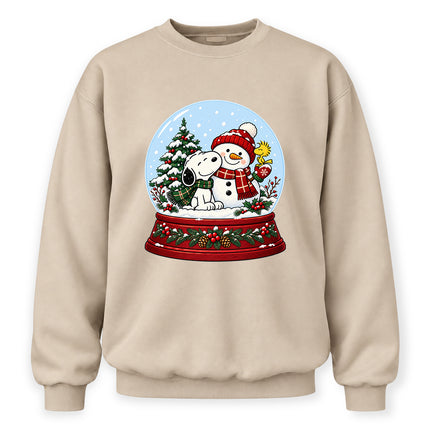 Christmas Snow Globe Snowman Cozy Winter Sweatshirt