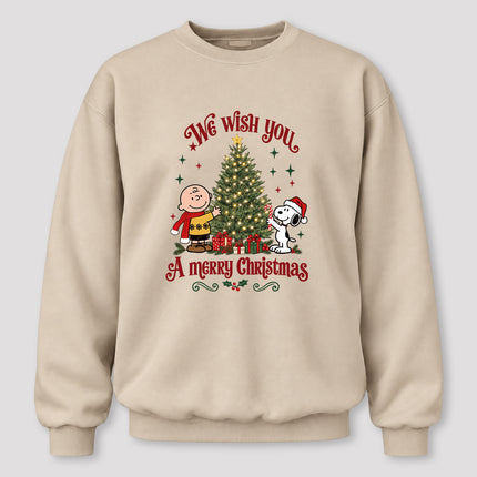 We Wish You a Merry Christmas Tree Lights Crewneck Sweatshirt