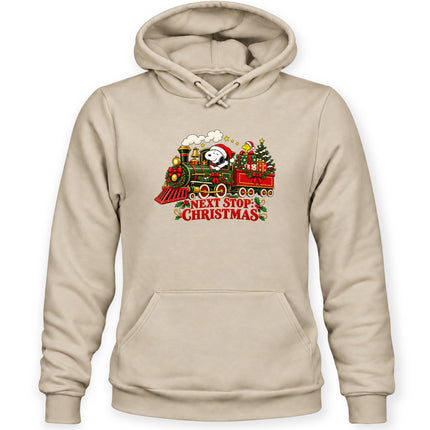 Next Stop Christmas Train Vintage Holiday Express Hoodie