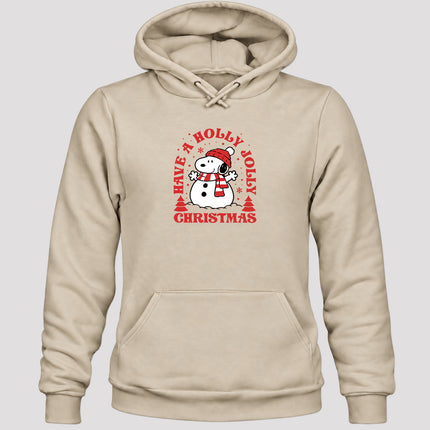 Holly Jolly Christmas Snowflake Winter Scarf Hoodie