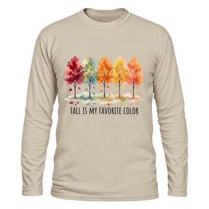 Fall Shirt Fall Is My Favorite Color Autumn Trees Long Sleeve T-Shirt