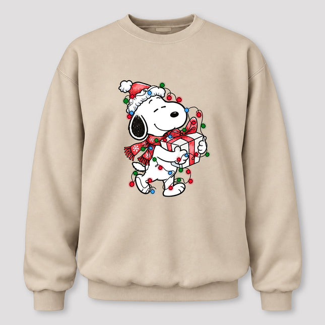 Christmas Lights Wrapped Gift Festive Holiday Sweatshirt