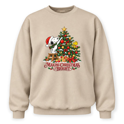 Making Christmas Bright Festive Tree Decorating Sweatshirt