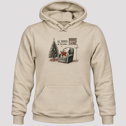 All Booked for Christmas Cozy Reading Book Lover Hoodie